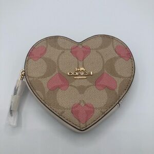 Coach heart coin holder